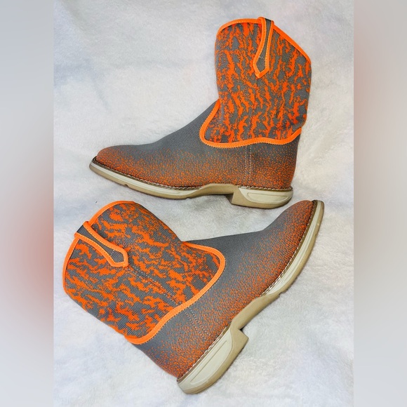 Laredo Orange and Gray Western Comfy Boots - Picture 2 of 11